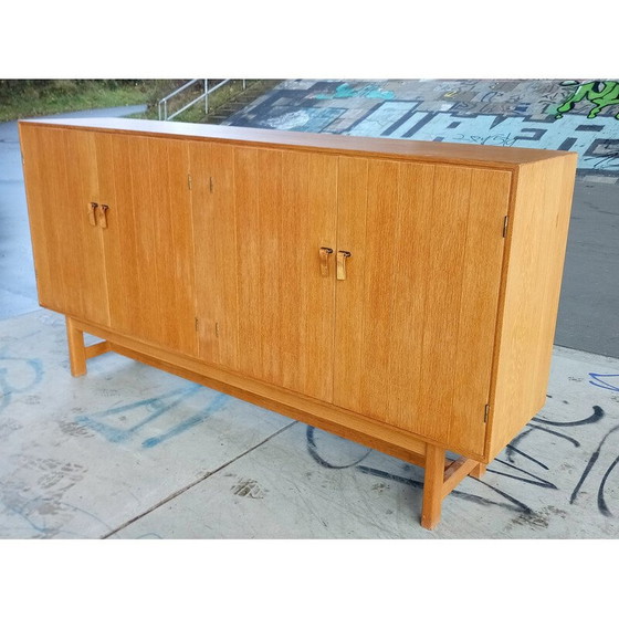 Image 1 of Buffet haut vintage danois en bois de chêne par Kurt Ostervig pour Kp Möbler