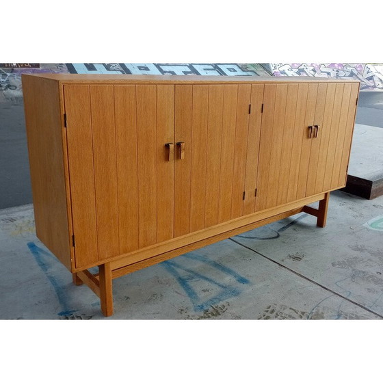 Image 1 of Buffet haut vintage danois en bois de chêne par Kurt Ostervig pour Kp Möbler