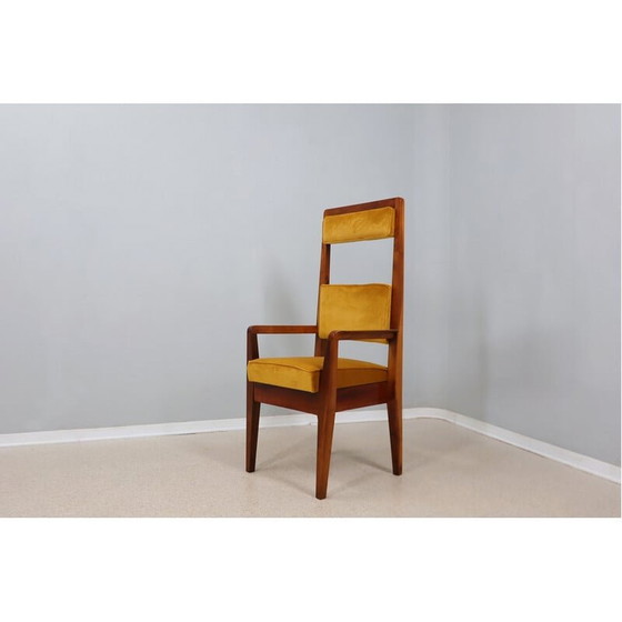 Image 1 of Chaise vintage en bois massif, Italie 1950s