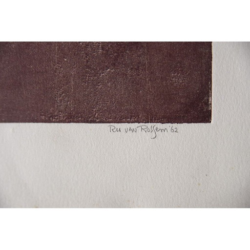 Lithographie vintage "Insect on Rock" de Ru van Rossem, 1962