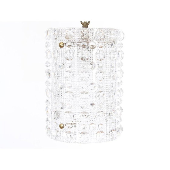 Image 1 of Suspension en verre vintage scandinave modèle Cristal par Carl Fagerlund pour Orrefors, 1960