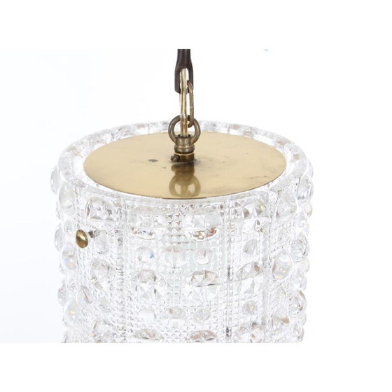 Image 1 of Suspension en verre vintage scandinave modèle Cristal par Carl Fagerlund pour Orrefors, 1960