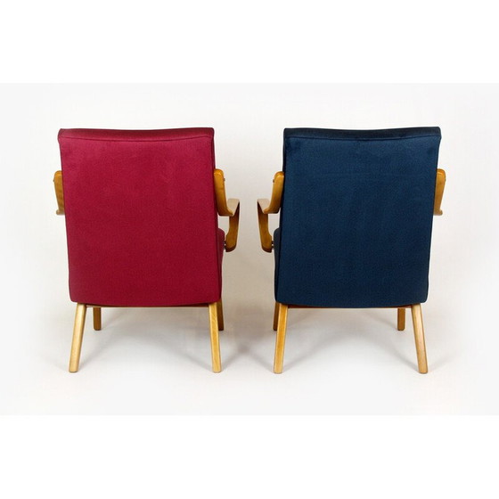 Image 1 of Paire de fauteuils vintage en bois de hêtre par Jaroslav Smidek pour TON, République tchèque 1960