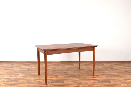 Image 1 of Table de salle à manger extensible en teck danoise du Mid Century, années 1960.