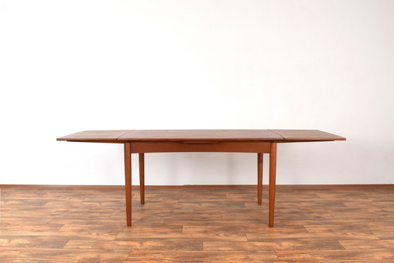 Image 1 of Table de salle à manger extensible en teck danoise du Mid Century, années 1960.