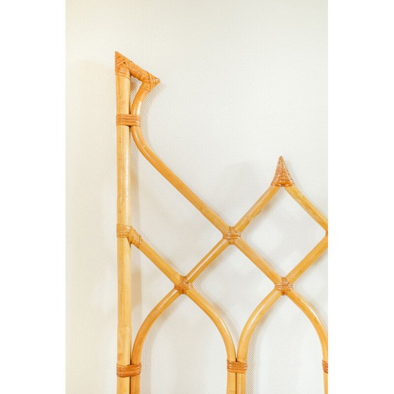 Image 1 of Tête de lit double en bambou vintage, 1970