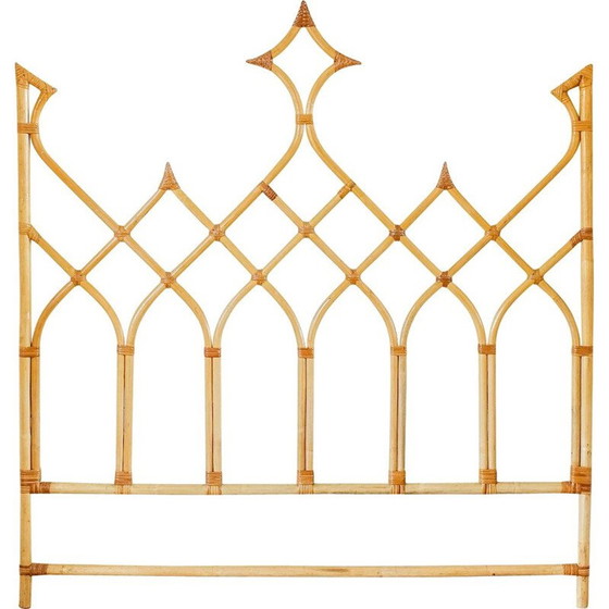 Image 1 of Tête de lit double en bambou vintage, 1970