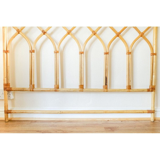 Image 1 of Tête de lit double en bambou vintage, 1970