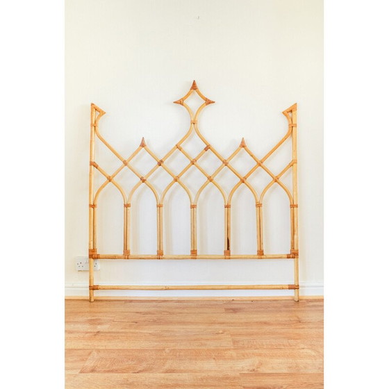 Image 1 of Tête de lit double en bambou vintage, 1970