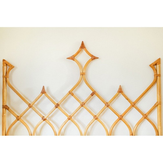 Image 1 of Tête de lit double en bambou vintage, 1970