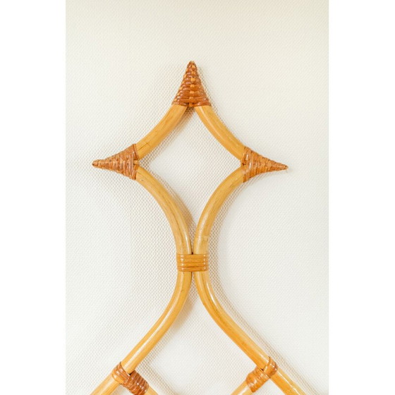 Image 1 of Tête de lit double en bambou vintage, 1970