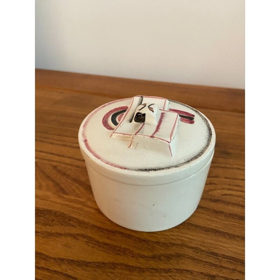 Image 1 of Paire de boîtes à poudre vintage par Sonia Delaunay pour Jean Patou, 1930