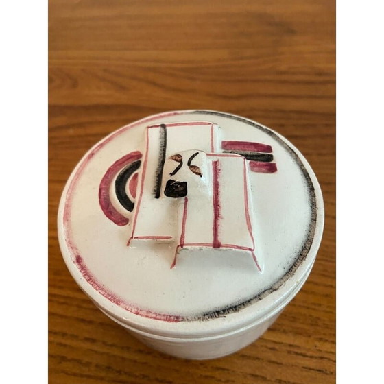 Image 1 of Paire de boîtes à poudre vintage par Sonia Delaunay pour Jean Patou, 1930