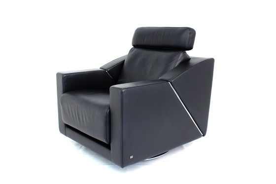 Image 1 of As New ! Rolf Benz 350 Lounge Chair / Fauteuil avec cuir premium, Orig. Price 2900,- Euro