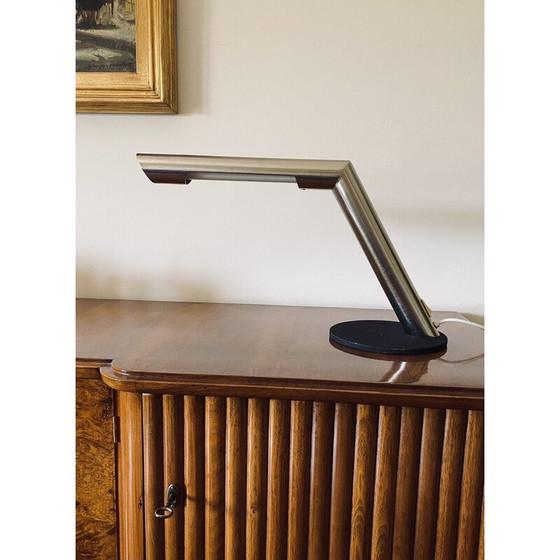 Image 1 of Lampe de table vintage en acier par Nanda Vigo pour Arredoluce, Italie 1970
