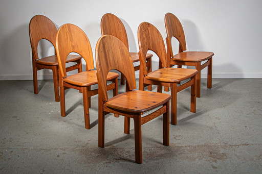 Ensemble de chaises de salle à manger en pin à haut dossier Glostrup