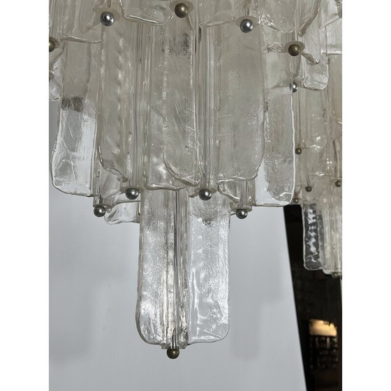 Image 1 of Paire de lustres en verre de Murano du Mid Century par Toni Zuccheri pour Venini, Italie années 1960