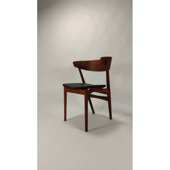 Image 1 of Paire de chaises de salle à manger vintage en teck et chêne par Helge Sibast du Danemark 1960