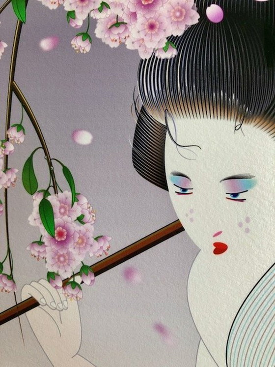 Image 1 of Geisha japonaise avec parasol