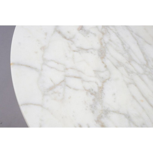 Table basse vintage en marbre et chrome, Allemagne 1960