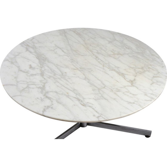Image 1 of Table basse vintage en marbre et chrome, Allemagne 1960