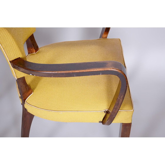Image 1 of Ensemble de 4 chaises Art déco françaises vintage par l'architecte Jules Leleu, années 1930