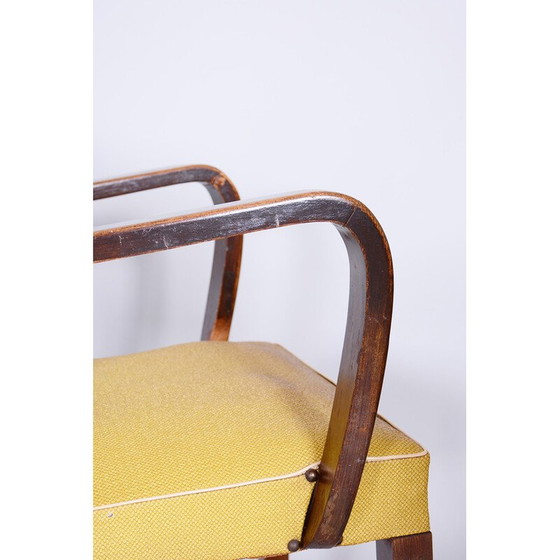 Image 1 of Ensemble de 4 chaises Art déco françaises vintage par l'architecte Jules Leleu, années 1930