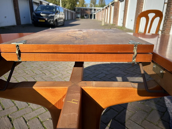 Image 1 of Table Casala avec 4 chaises - Bois de cerisier