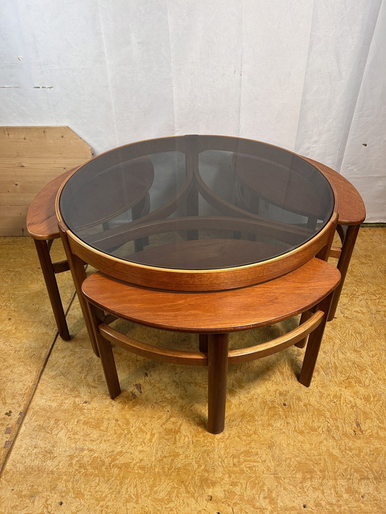 Image 1 of Mid Century Retro Vintage Teck Trinity Coffee Table By Nathan 1960