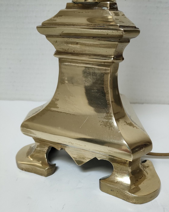 Image 1 of Lampe Bronze Doré Tripode Début Xxème H.50 Cm