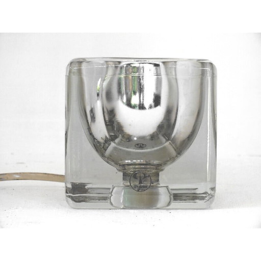 Paire de lampes de table en verre vintage pour Peill et Putzler, Allemagne, années 1970