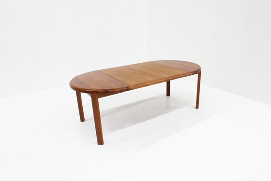 Image 1 of Vintage Danish Round Extendable Dining Table Teak