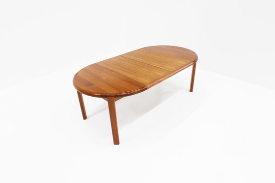 Image 1 of Vintage Danish Round Extendable Dining Table Teak