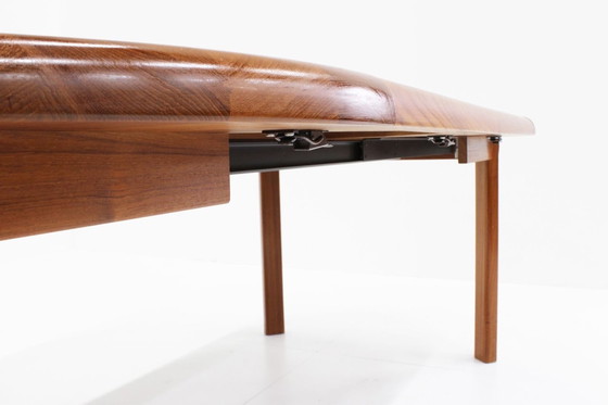 Image 1 of Vintage Danish Round Extendable Dining Table Teak