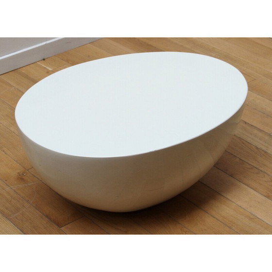 Image 1 of Table d'appoint vintage en fibre de verre teintée en blanc