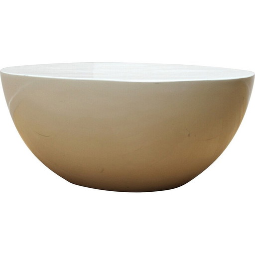 Table d'appoint vintage en fibre de verre teintée en blanc