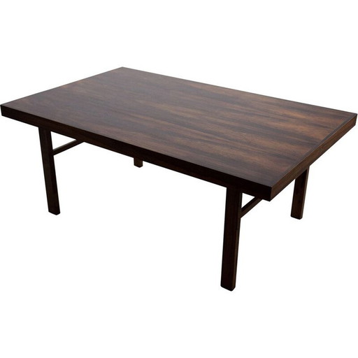 Table basse coloniale en palissandre, Brésil 1960