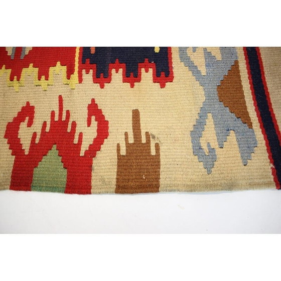 Image 1 of Tapis vintage en laine réversible, 1960