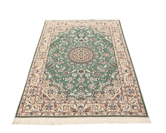 Image 1 of Elégant tapis persan noué à la main Naïn 9 Lah- Size. 147 X 100 cm -No.466214-01