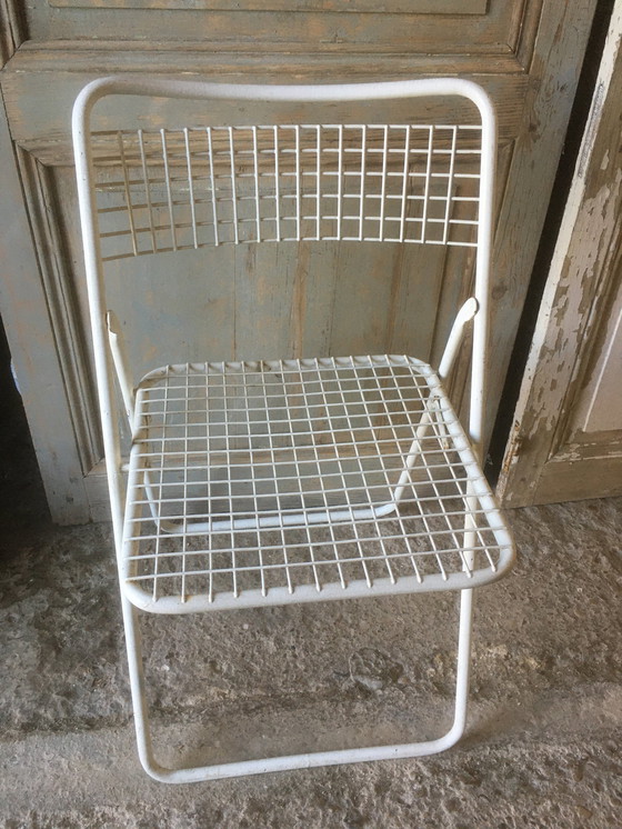 Image 1 of chaise pliante en fer vintage "emu made in italy", 1960-1970