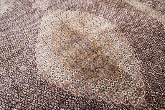 Image 1 of Tapis persan noué à la main Tabriz Mahi Fin avec soie 400 X 302 cm Top condition