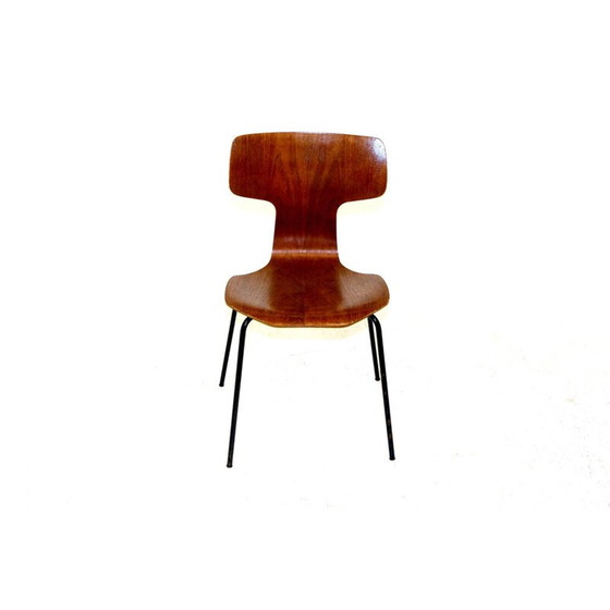 Image 1 of Chaise vintage en teck par arne jacobsen pour fritz hansen, Danemark 1960