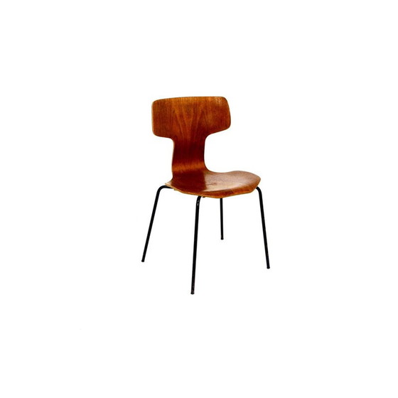 Image 1 of Chaise vintage en teck par arne jacobsen pour fritz hansen, Danemark 1960