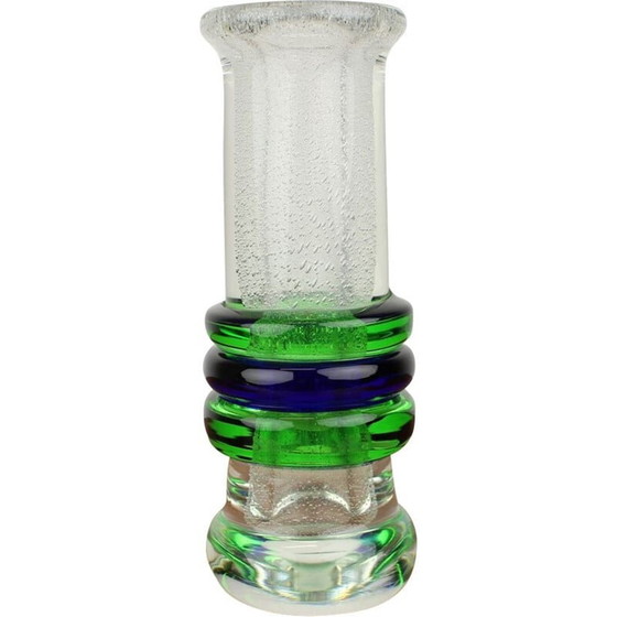 Image 1 of Vase vintage en verre d'art par Pavel Jezek pour Skrdlovice Glassworks, 1975s