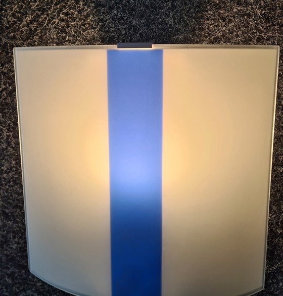 Image 1 of Lampe murale massive en verre dépoli. Belgique