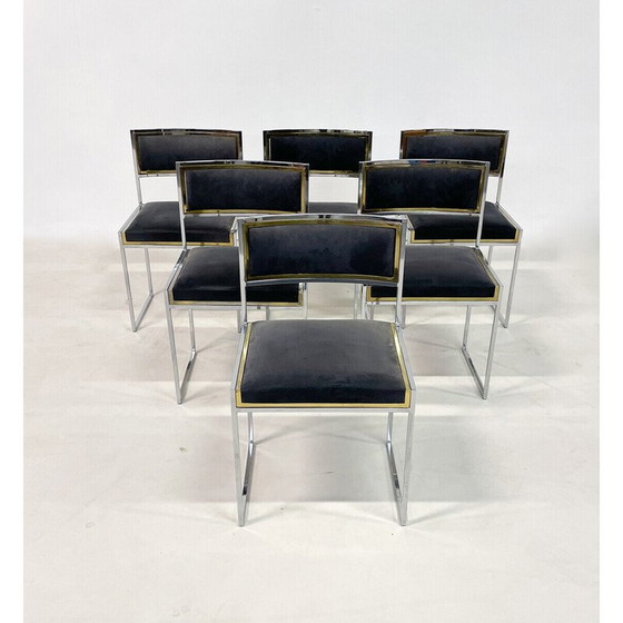 Image 1 of Ensemble de 6 chaises vintage, Italie 1970