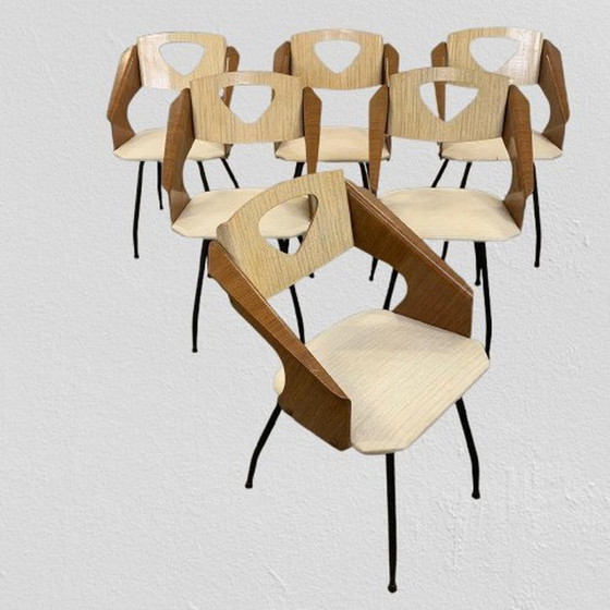 Image 1 of Chaises de salle à manger par Carlo Ratti pour Legni Curvati