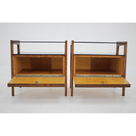 Image 1 of Paire de tables de nuit vintage, Tchécoslovaquie années 1960