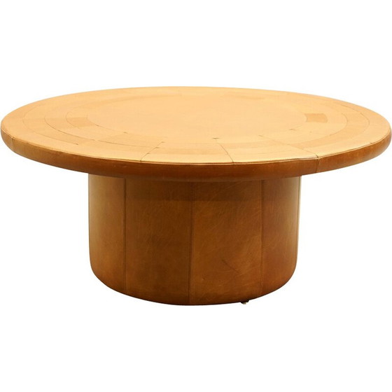 Image 1 of Table basse vintage en cuir aniline pour De Sede, Suisse 1969