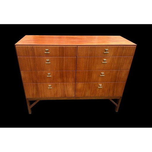 Commode vintage en teck à 8 tiroirs par Borge Mogensen pour Fdb Mobler